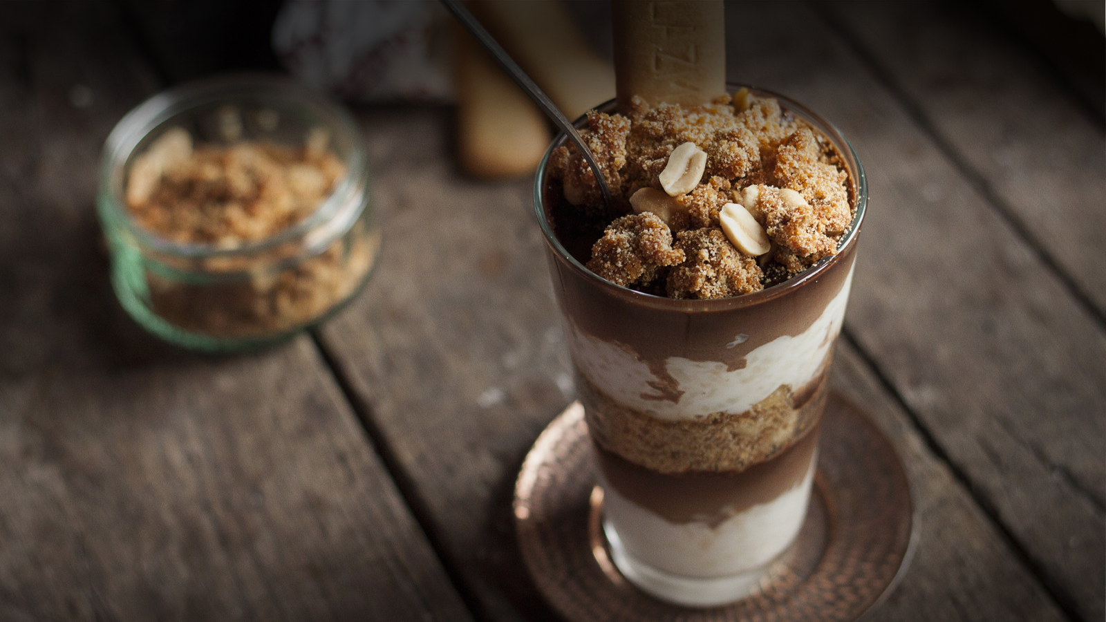 Mlečni riž s hrustljavo Plazmo in arašidi